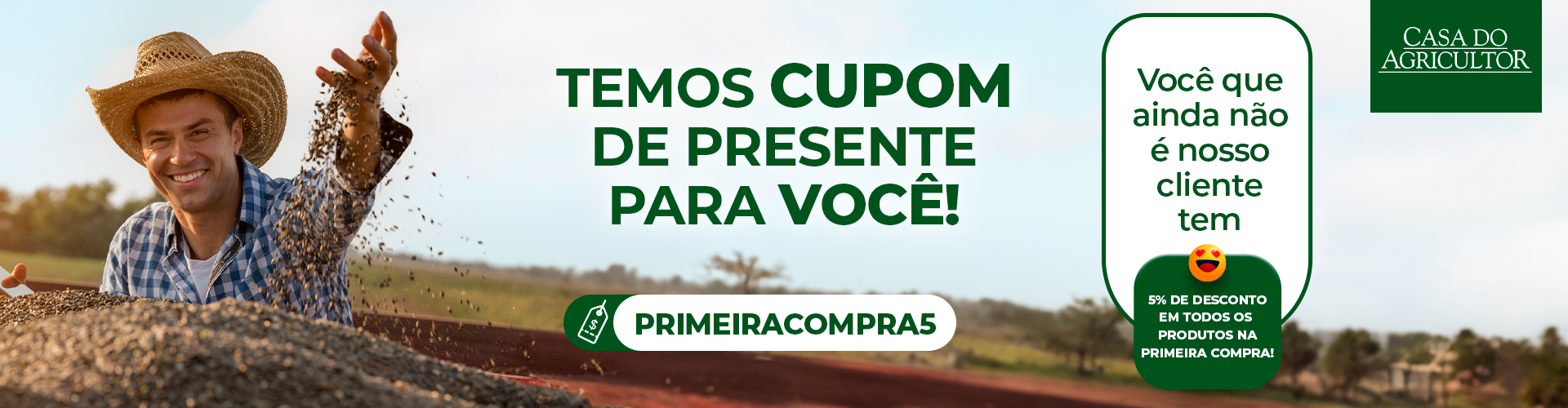 Vantagens na primeira compra
